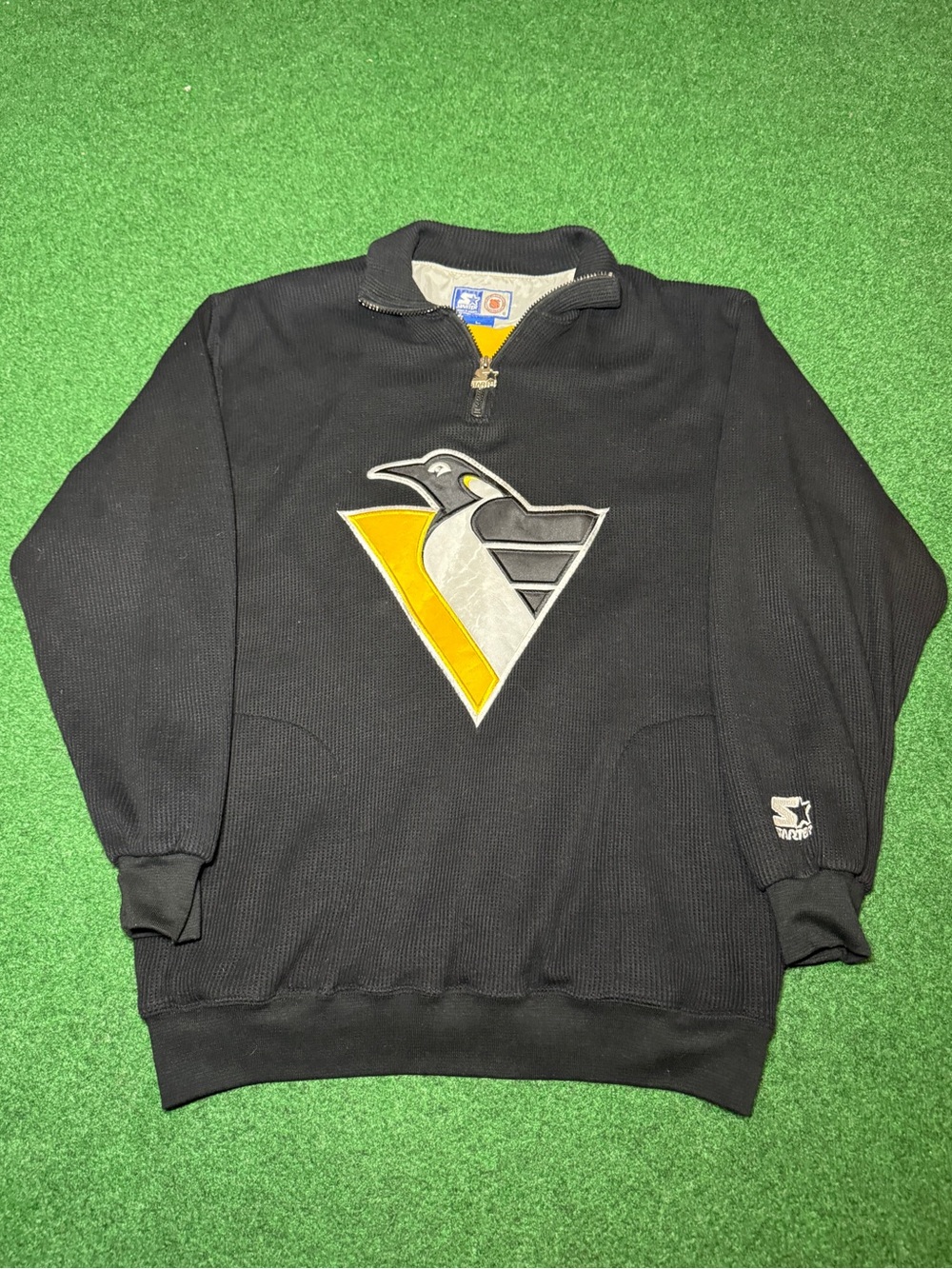 Vintage 90s Pittsburgh Penguins Sweatshirt, NHL Hockey Starter Jacket Pullover